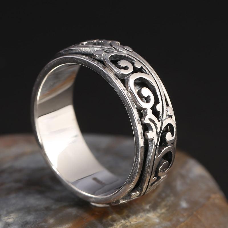 S925 Sterling Silver Ornament Ring Personality - Trendha