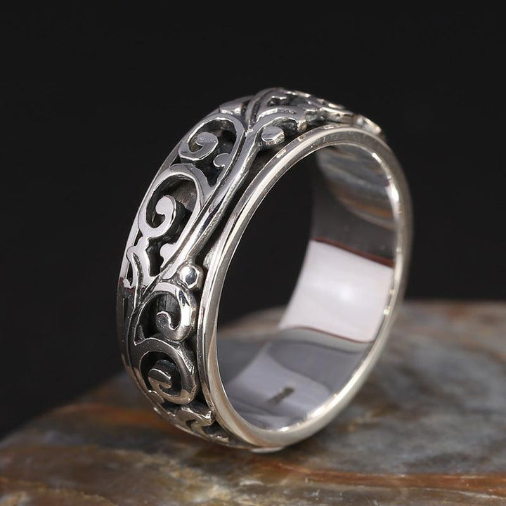 S925 Sterling Silver Ornament Ring Personality - Trendha