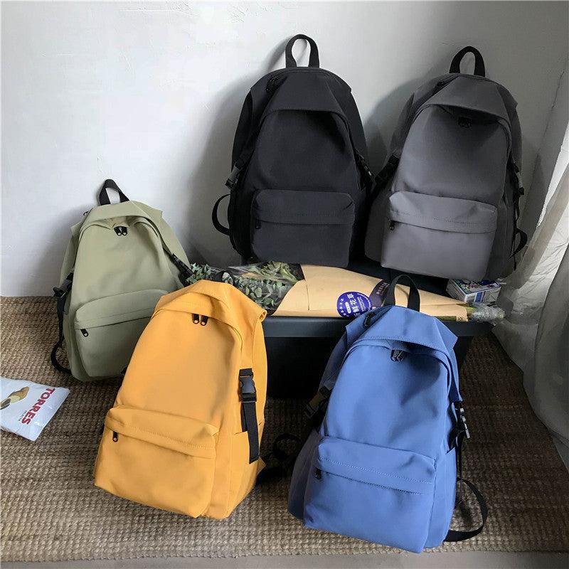 Canvas Backpack with Front Zip Pocket