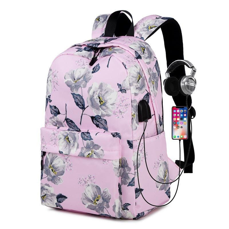 Schoolbag Outdoor Nylon Backpack For Women - Trendha