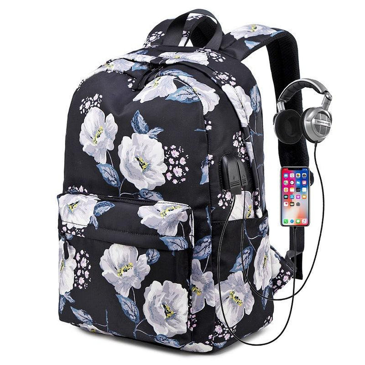 Schoolbag Outdoor Nylon Backpack For Women - Trendha