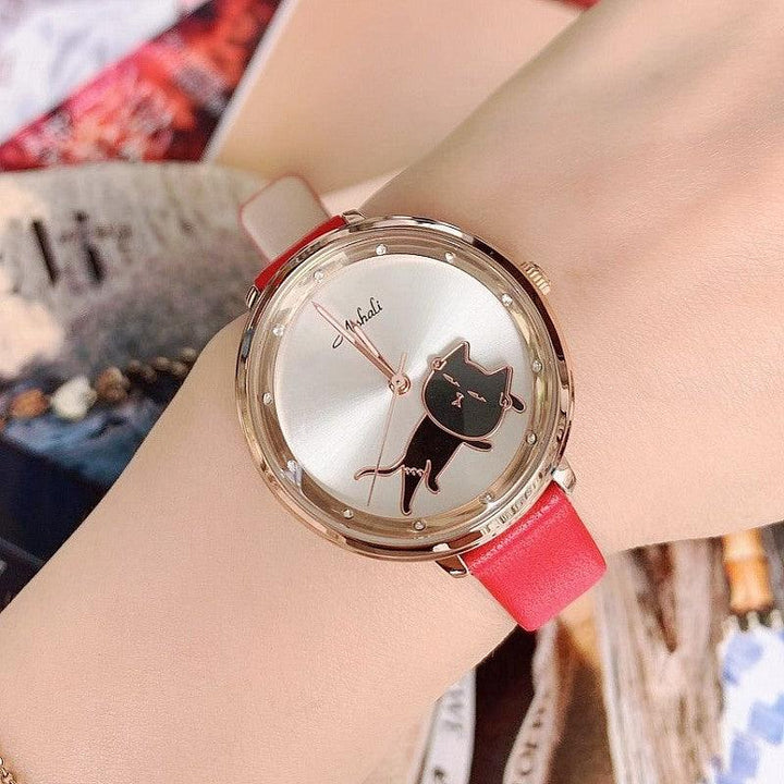 Shaking His Head Kitten Fashion Female Student Watch - Trendha