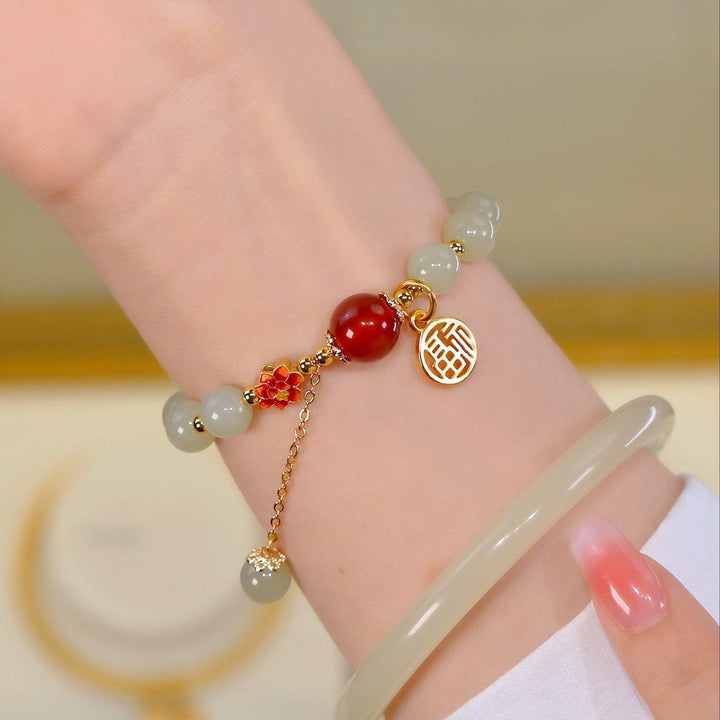 Shore Koi Lucky Red Rope Bracelet - Trendha