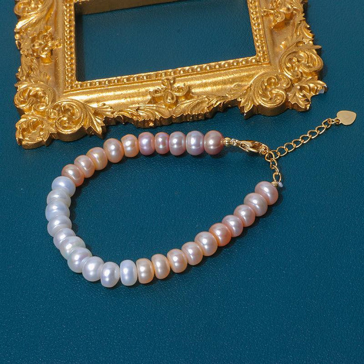 Simple 14K Gold-plated Freshwater Pearl Gradient Bracelet - Trendha