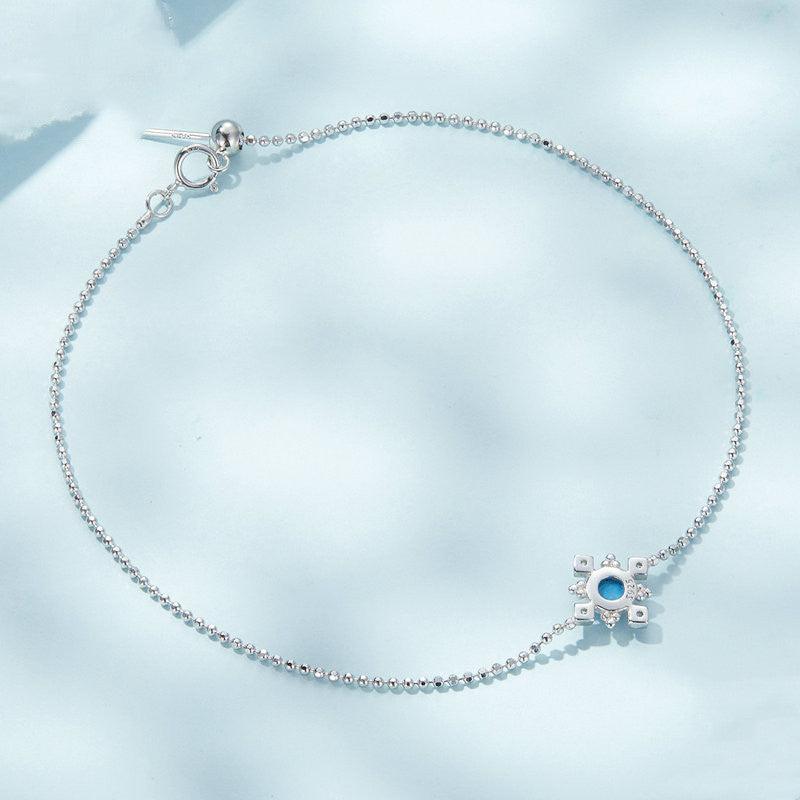 Simple Platinum Plated Round Bead Bracelet - Trendha