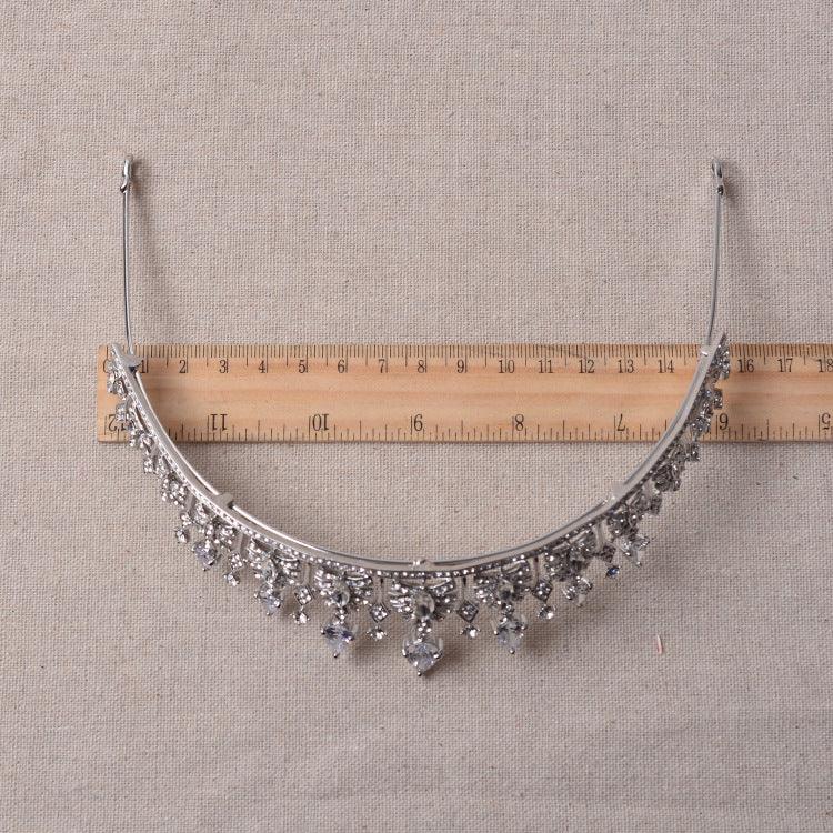Simple Rhinestone Silver Hair Hoop - Trendha