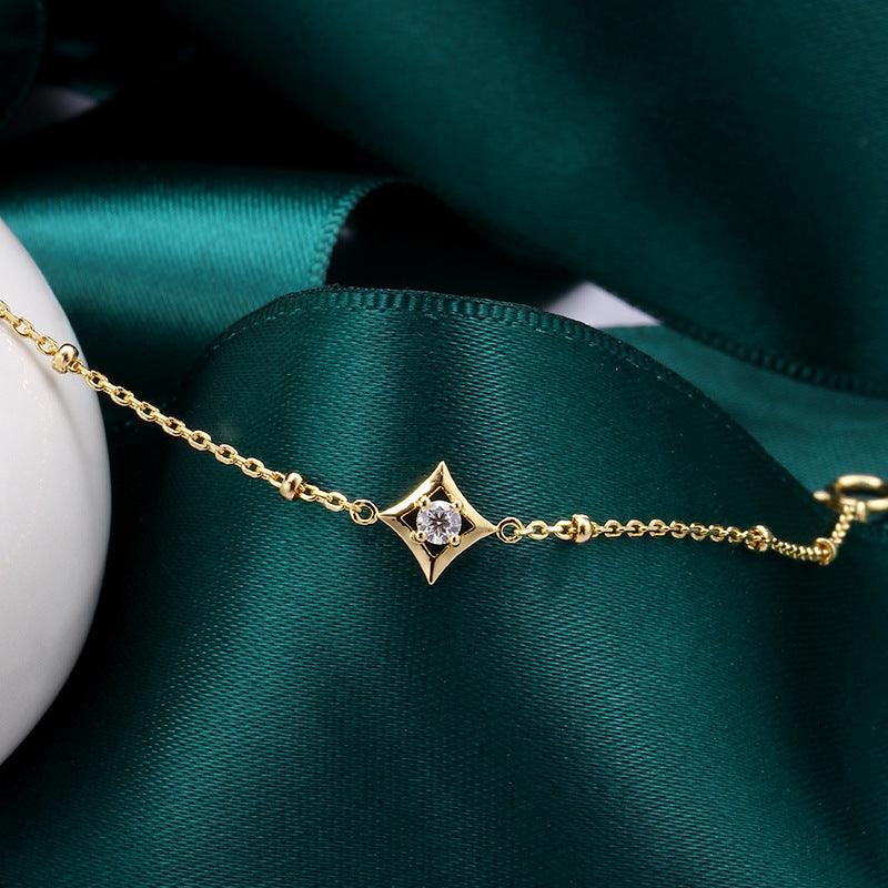 Simple Versatile Bead Chain Diamond Bracelet Girl - Trendha