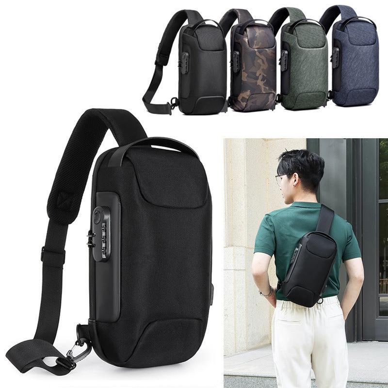 Combination-Lock Crossbody Sling Bag