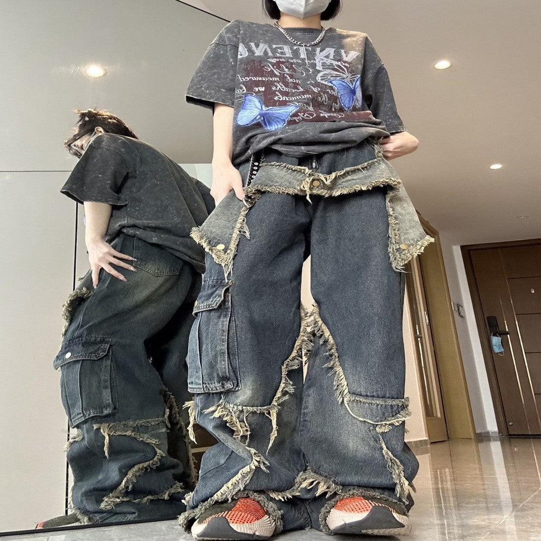 Small Street Design Sense American Retro Jeans Female