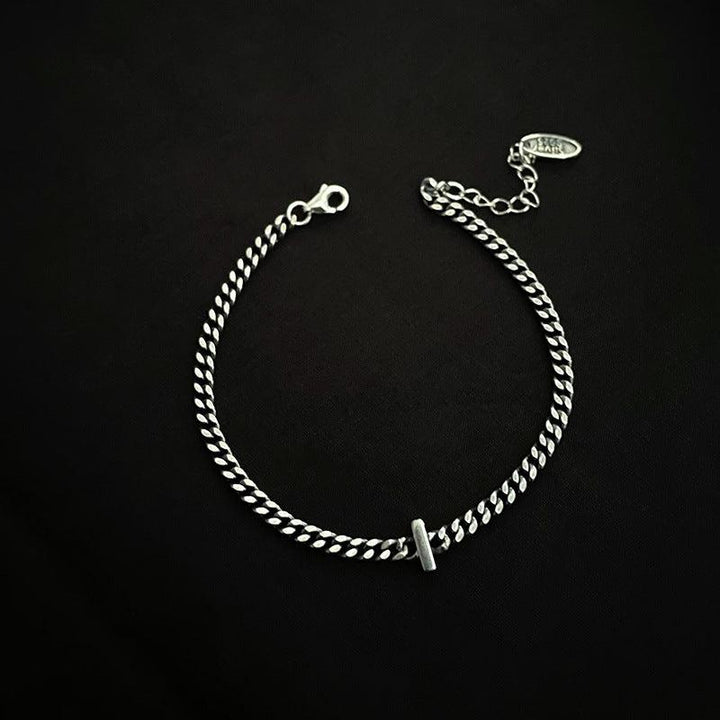 Sterling Silver 26 English Letter Bracelet Female Minority - Trendha
