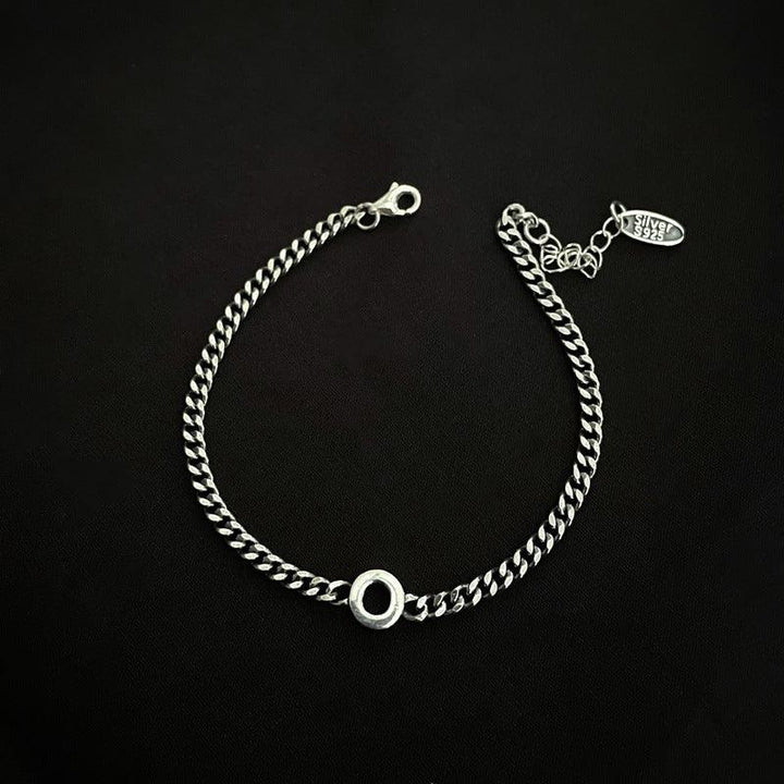 Sterling Silver 26 English Letter Bracelet Female Minority - Trendha