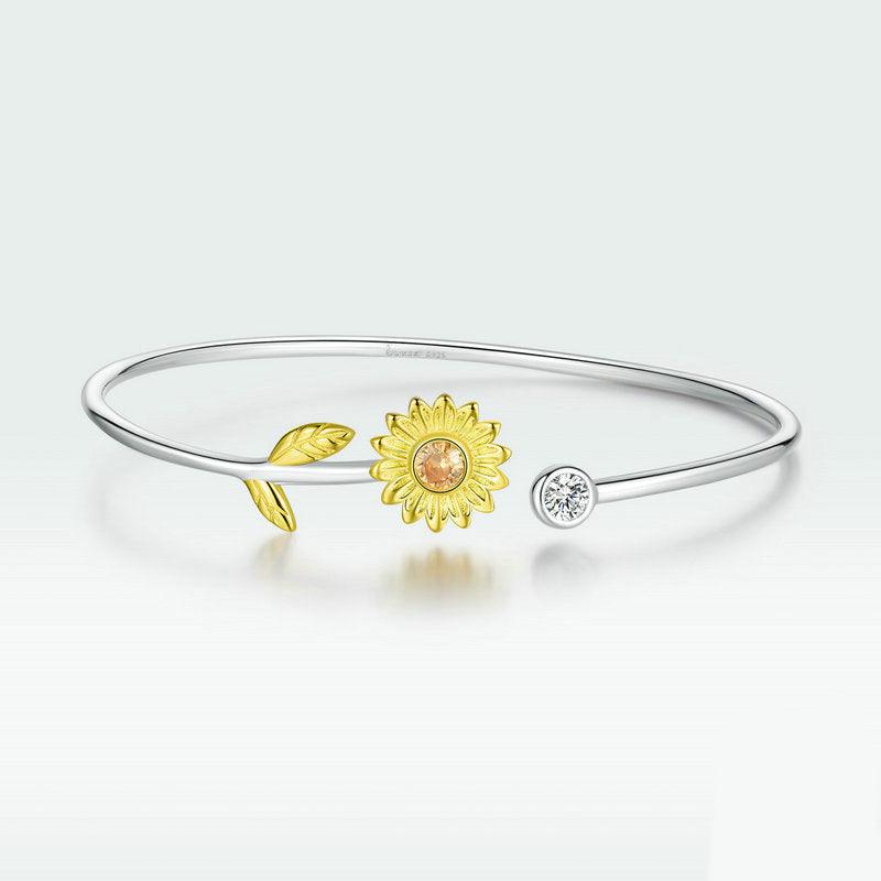 Sterling Silver Fashion Daisy Bracelet Female - Trendha