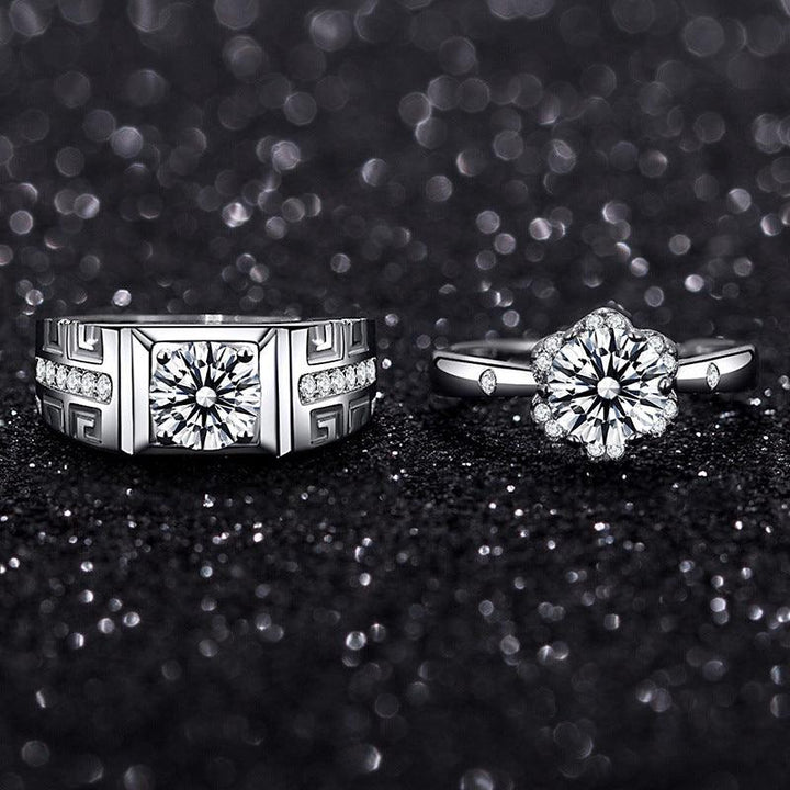 Sterling Silver Momulberry Stone S925 Fortune Character Ring - Trendha