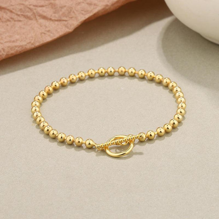 Sterling Silver Simple Retro Niche All-match Bracelet - Trendha