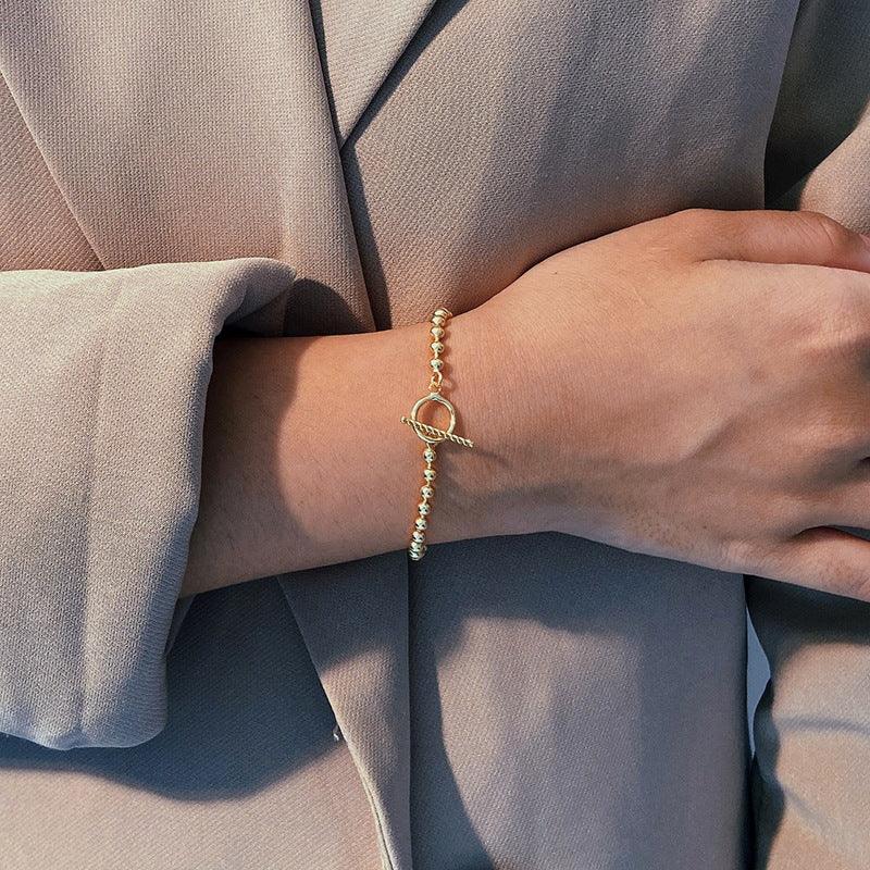 Sterling Silver Simple Retro Niche All-match Bracelet - Trendha