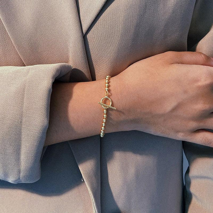 Sterling Silver Simple Retro Niche All-match Bracelet - Trendha