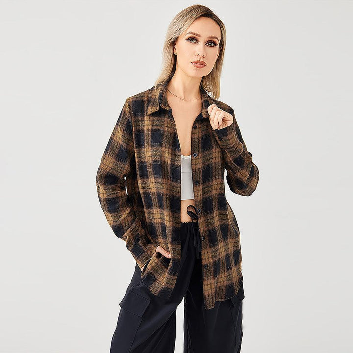 Stylish Plaid Shirt With Everything - Trendha