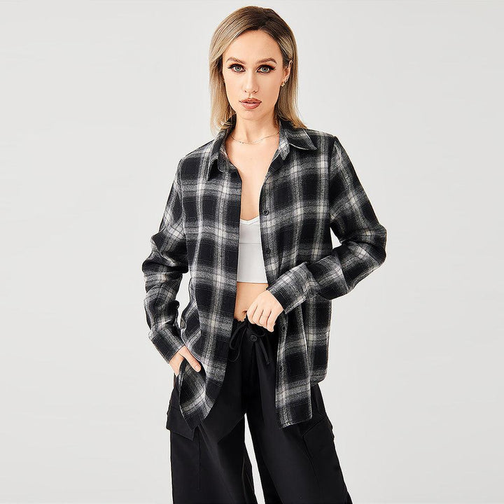Stylish Plaid Shirt With Everything - Trendha