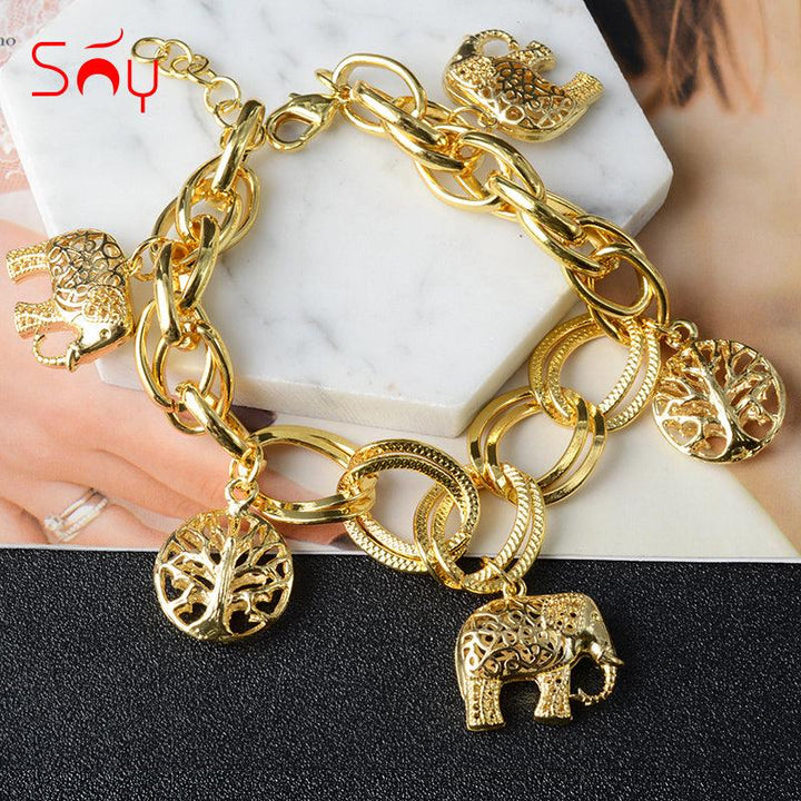 Sunshine Fashion Jewelry Gold Charm Bracelet - Trendha