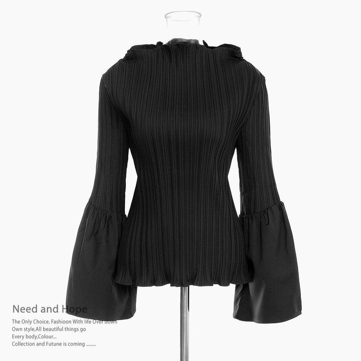 Temperament To Cover The Flesh Slim Thin Half High Neck Tops Female - Trendha