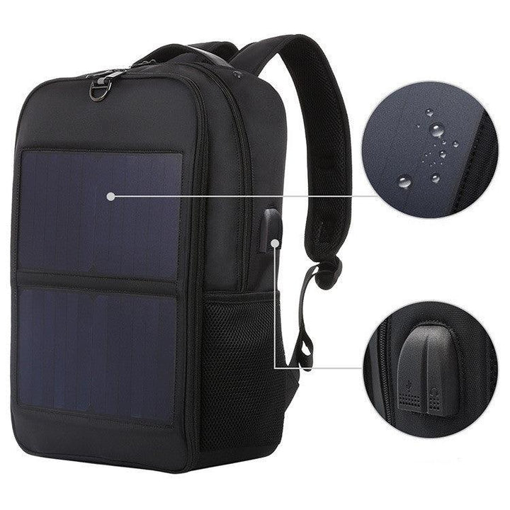 Travel Outdoor Waterproof Nylon Solar Charging Backpack - Trendha