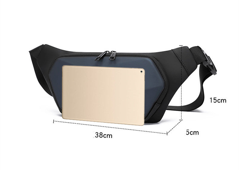 Size and product reference for Men's Fashion All-match Personalized Polyhedron Hard Shell Bag