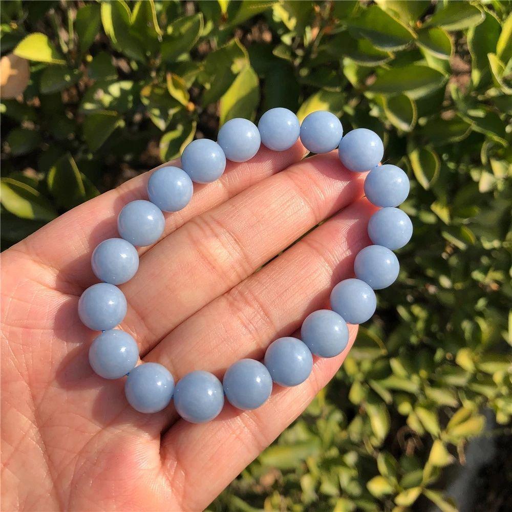 Versatile Blue Bead Single Circle Bracelet