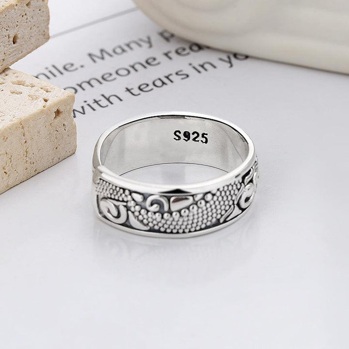 Vintage Distressed National Trendy Style Literary Creativity Dragon Ring - Trendha