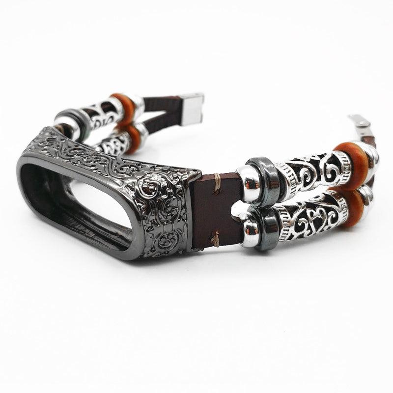 Vintage Leather Strap Carved Protective Case - Trendha