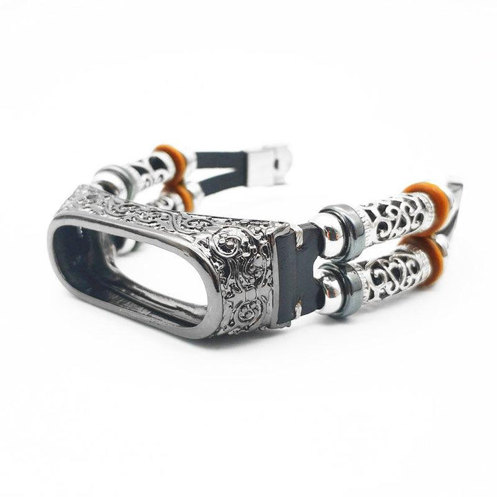 Vintage Leather Strap Carved Protective Case - Trendha