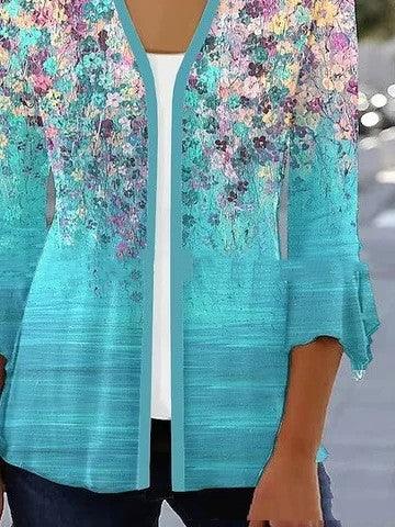 Women's Cardigan Printed T-shirt - Trendha