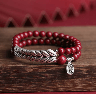 Women's Cinnabar Silver Ear Double Loop Bracelet - Trendha