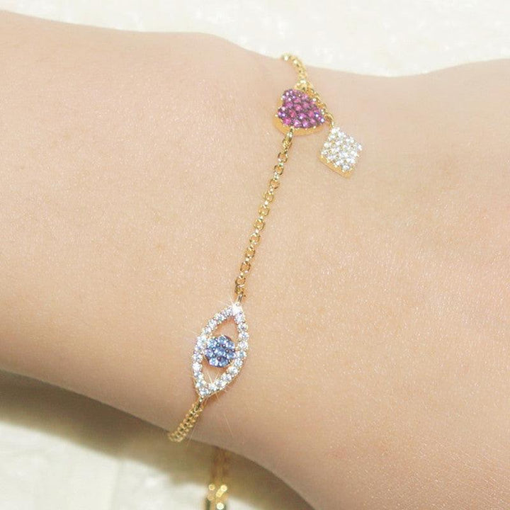 Women's Diamond Eyes Love Hand Ornaments - Trendha