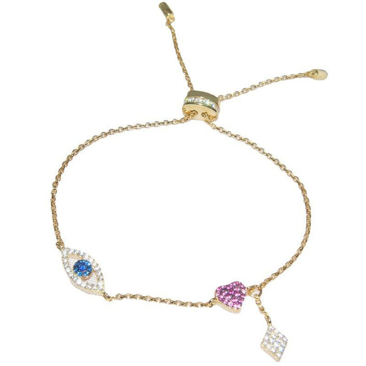 Women's Diamond Eyes Love Hand Ornaments - Trendha