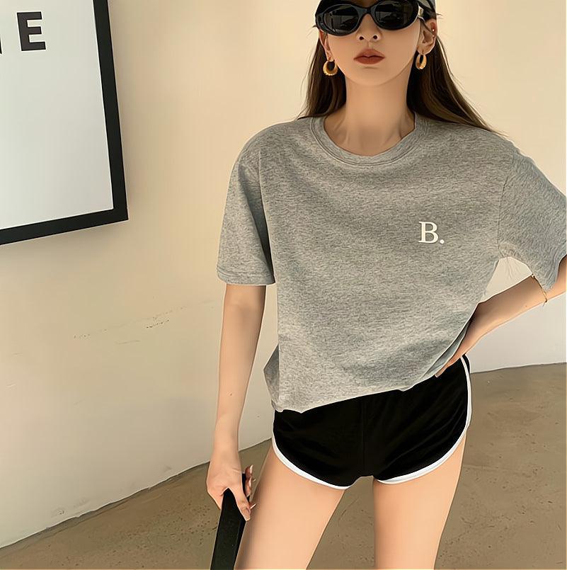Women's Fashion Casual Letter Print Short T-shirt - Trendha