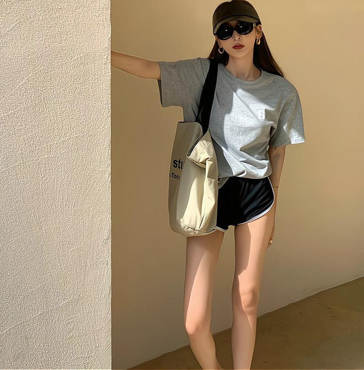 Women's Fashion Casual Letter Print Short T-shirt - Trendha