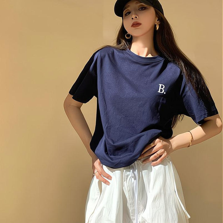 Women's Fashion Casual Letter Print Short T-shirt - Trendha