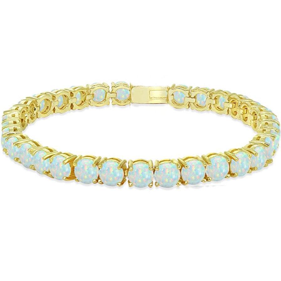 Women's Fashion Simple Geometric Opal Bracelet - Trendha
