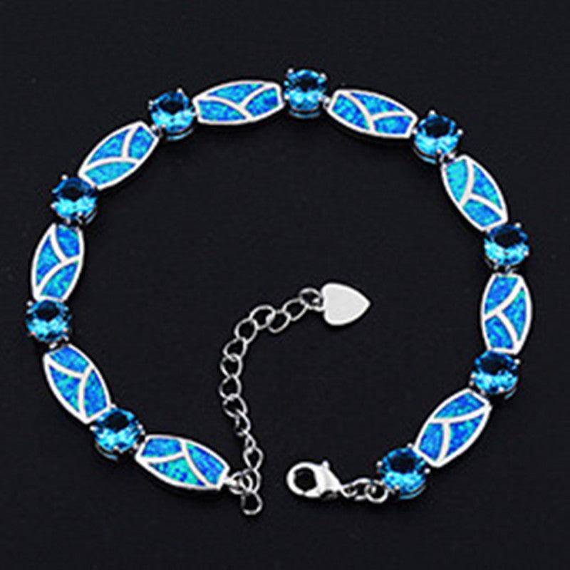 Women's Fashion Simple Geometric Opal Bracelet - Trendha