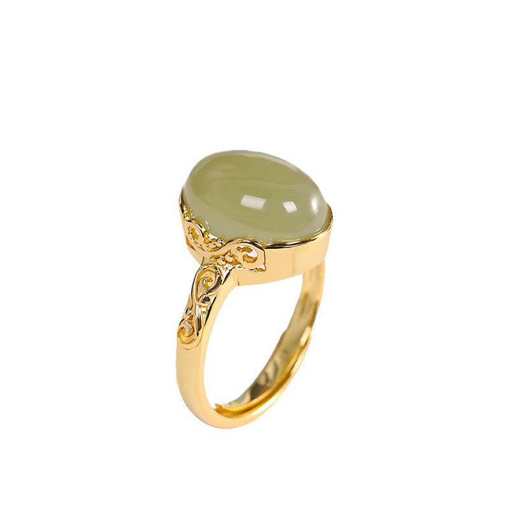 Women's Fashion Simple Hetian Jade Ring - Trendha