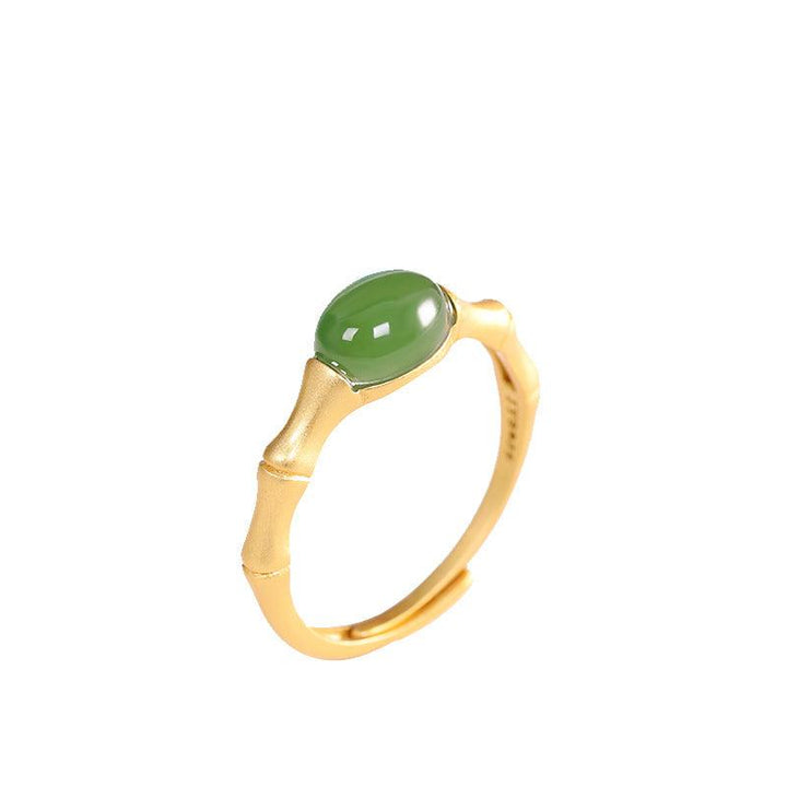 Women's Fashion Simple Hetian Jasper Bamboo Ring - Trendha