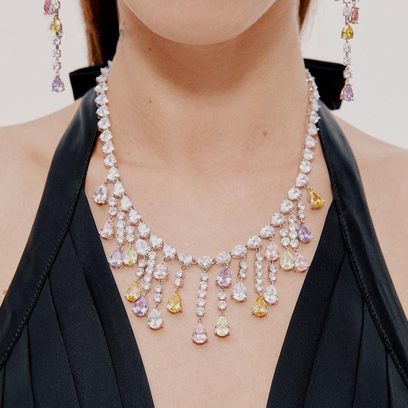 Women's Fashion Simple Water Drop Tassel Necklace - Trendha
