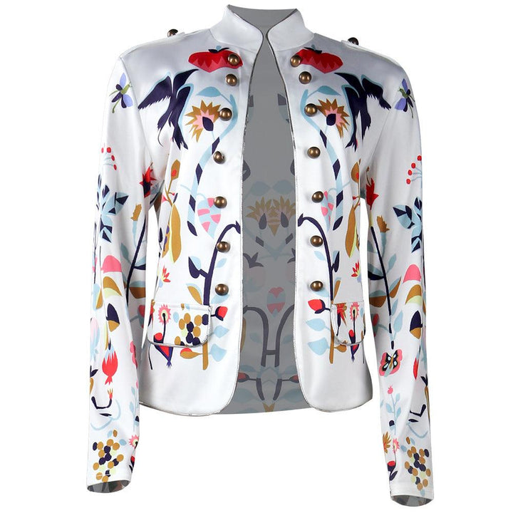 Women's Fashion Temperament Commute Cardigan Printed Coat - Trendha