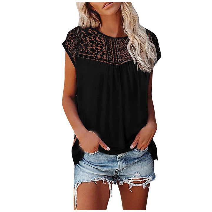 Women's Lace Short-sleeved Top - Trendha