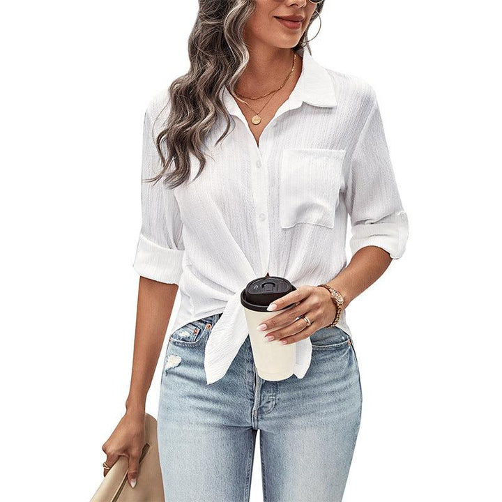 Women's Long-sleeved Polyester Shirt - Trendha