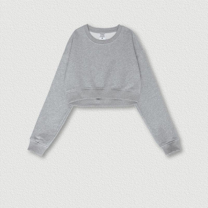 Women's Retro Cropped Navel Hot Girl Short Sweatshirt - Trendha