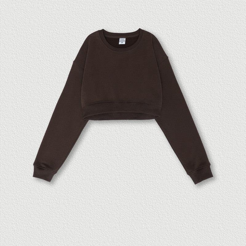 Women's Retro Cropped Navel Hot Girl Short Sweatshirt - Trendha