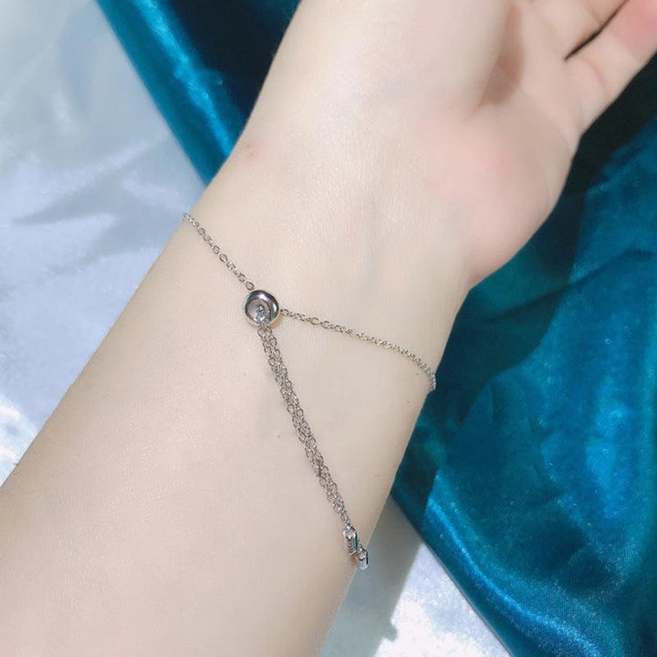 Women's S925 Silver Mosonite Bracelet - Trendha