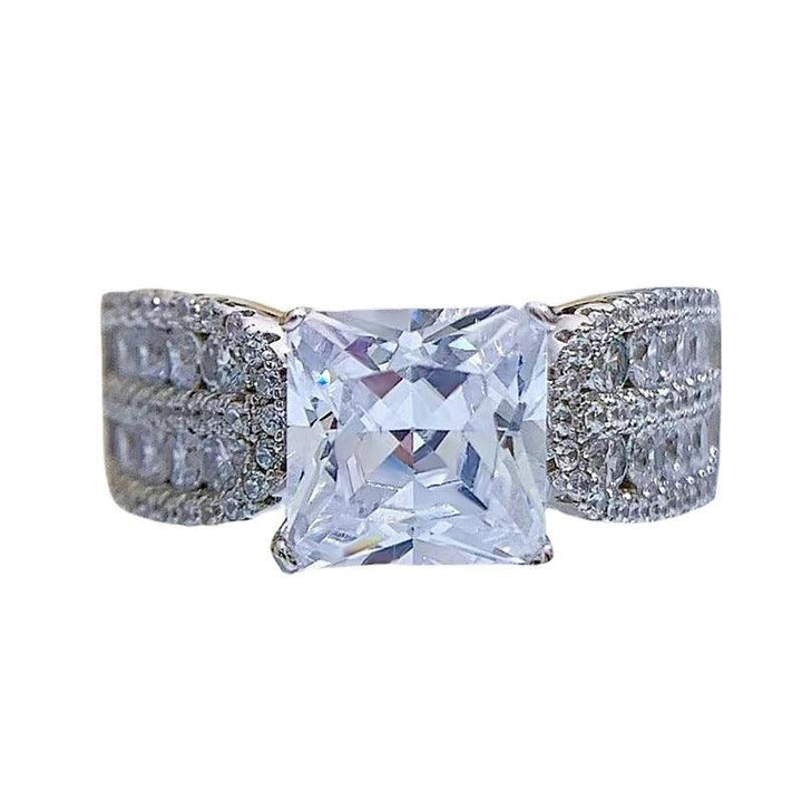 Zircon Ring Simulation Wedding Ring Women's Ring - Trendha