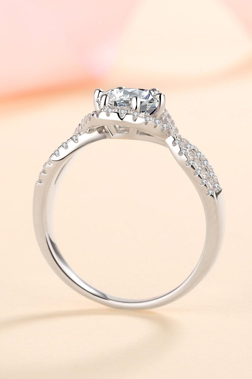 Feel The Joy 925 Sterling Silver Moissanite Ring - Trendha